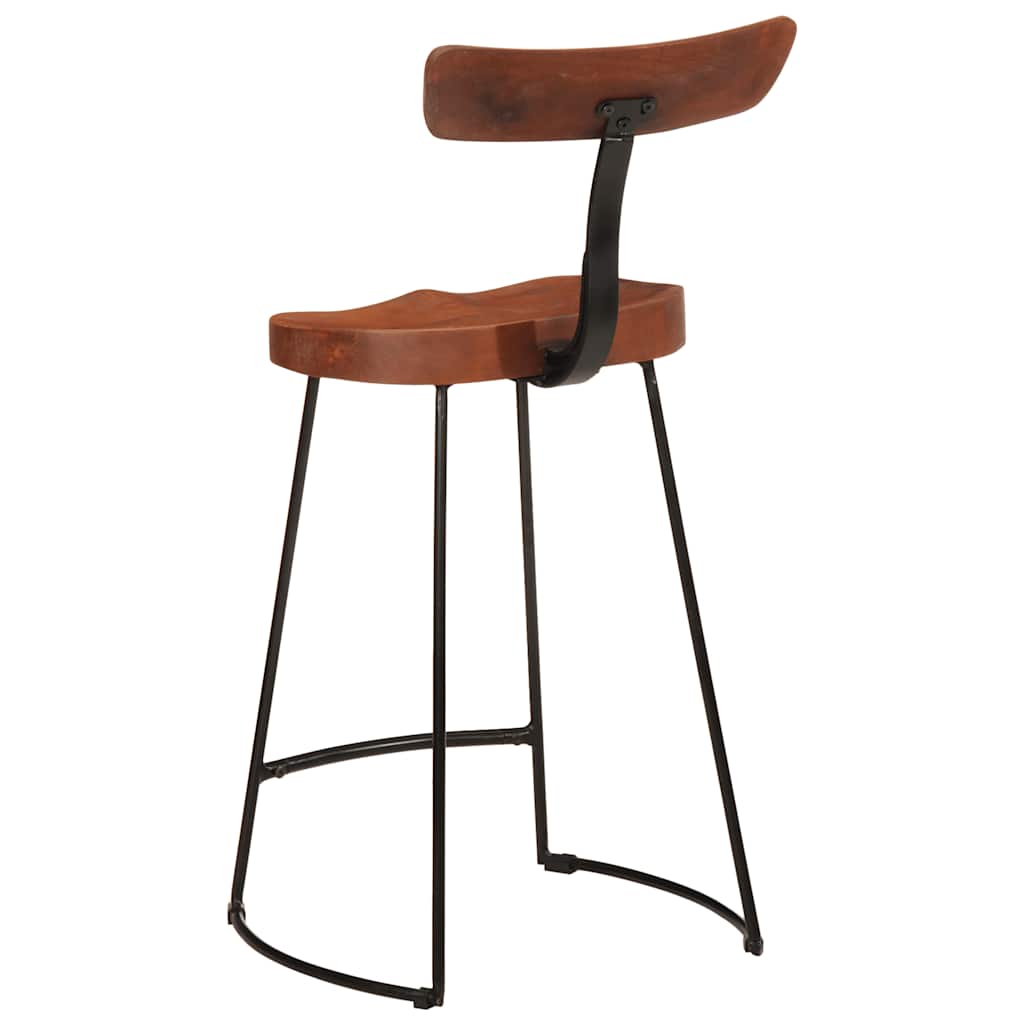 Bancos de bar 2 pcs 49x43x88 cm madeira de mangueira maciça