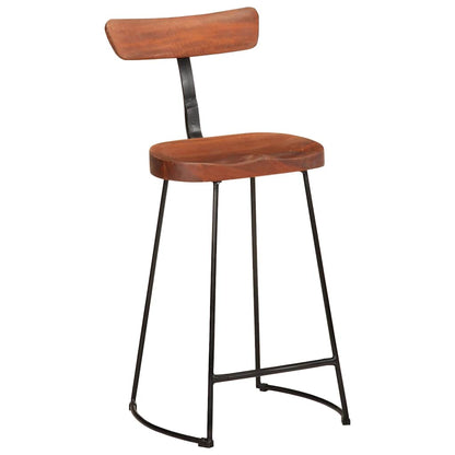 Bancos de bar 2 pcs 49x43x88 cm madeira de mangueira maciça