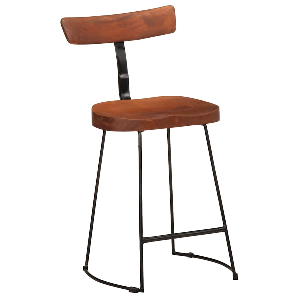 Bancos de bar 2 pcs 49x43x79 cm madeira de mangueira maciça