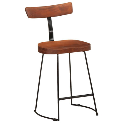 Bancos de bar 2 pcs 49x43x79 cm madeira de mangueira maciça
