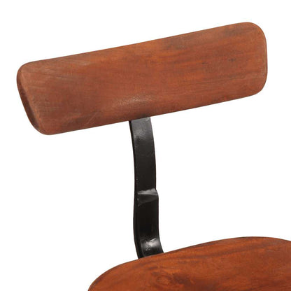 Bancos de bar 2 pcs 49x43x79 cm madeira de mangueira maciça