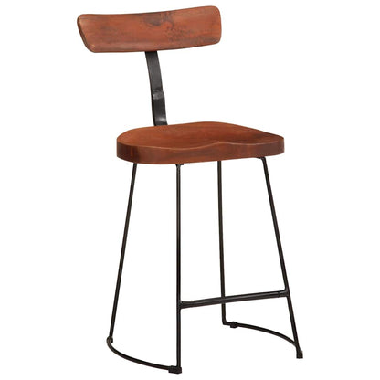 Bancos de bar 2 pcs 49x43x79 cm madeira de mangueira maciça