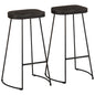 Banquetas de Bar 2 pcs Pretas Madeira Maciça de Mangueira