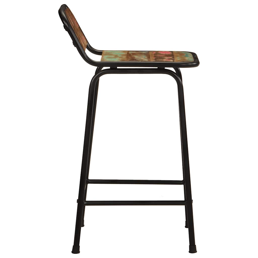 Bancos de bar 2 pcs 46x35,5x80 cm Madeira Maciça Recuperada