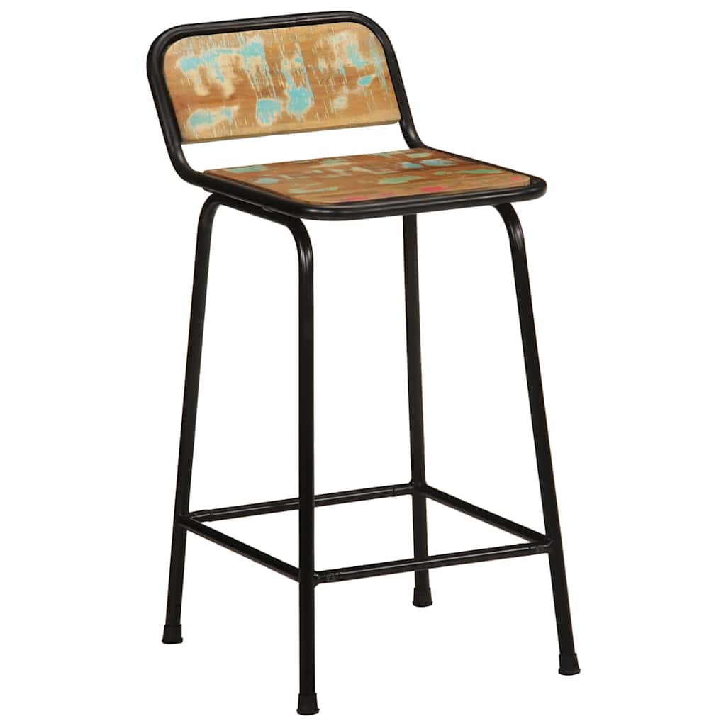 Bancos de bar 2 pcs 46x35,5x80 cm Madeira Maciça Recuperada