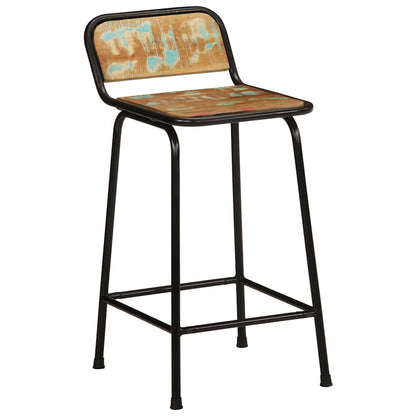 Bancos de bar 2 pcs 46x35,5x80 cm Madeira Maciça Recuperada