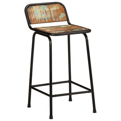 Bancos de bar 4 pcs 46x35,5x80 cm Madeira Maciça Recuperada