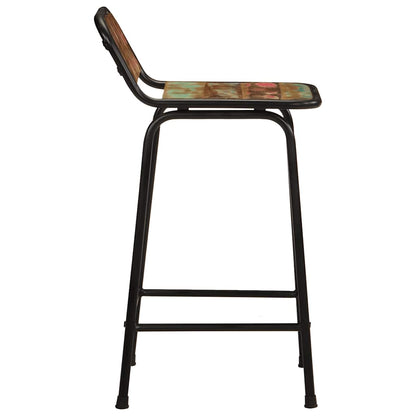 Bancos de bar 4 pcs 46x35,5x80 cm Madeira Maciça Recuperada
