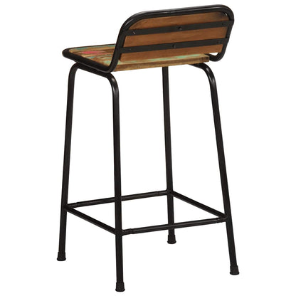 Bancos de bar 4 pcs 46x35,5x80 cm Madeira Maciça Recuperada