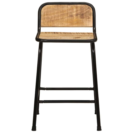 Bancos de bar 4 pcs Madeira Maciça de Mangueira Rústica