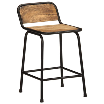Bancos de bar 4 pcs Madeira Maciça de Mangueira Rústica