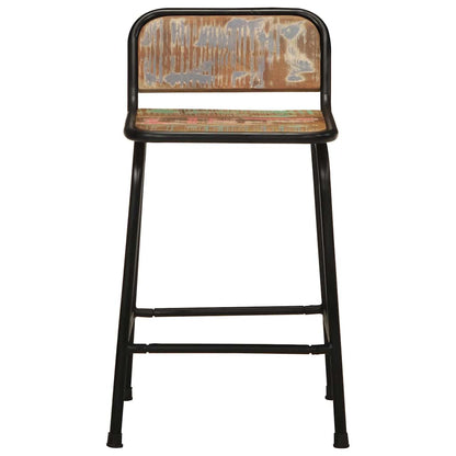 Bancos de bar 2 pcs 46x35,5x70 cm Madeira Maciça Recuperada