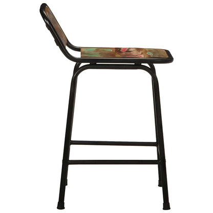 Bancos de bar 2 pcs 46x35,5x70 cm Madeira Maciça Recuperada