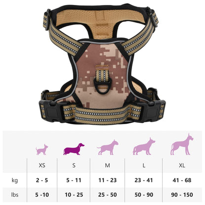 Peitoral para cães com faixas refletoras ajustável S