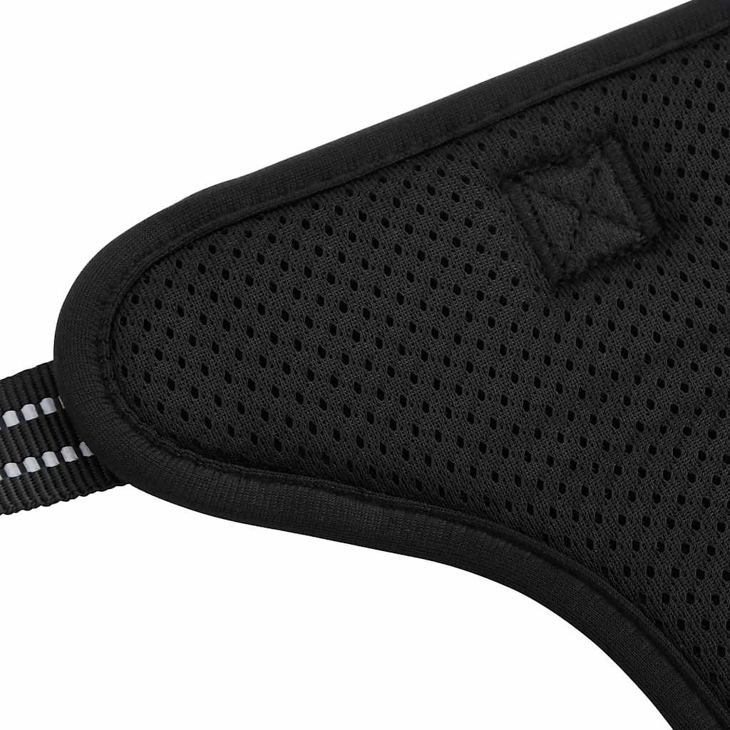 Peitoral para cães com trela e coleira ajustável L preto