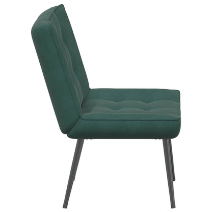Cadeira de relaxamento 64x74x84 cm veludo verde-escuro
