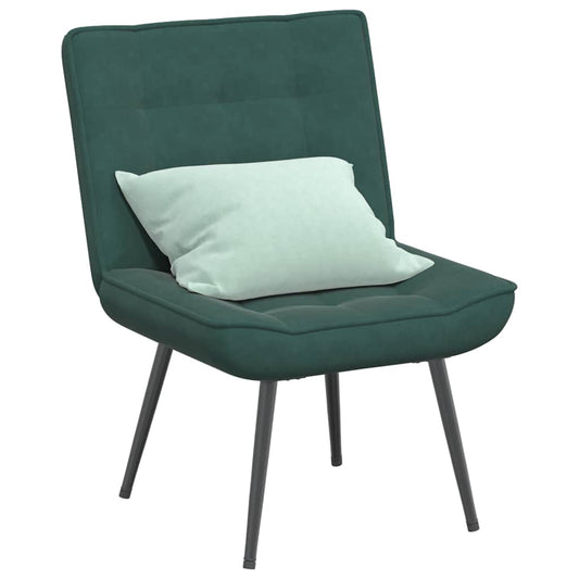 Cadeira de relaxamento 64x74x84 cm veludo verde-escuro