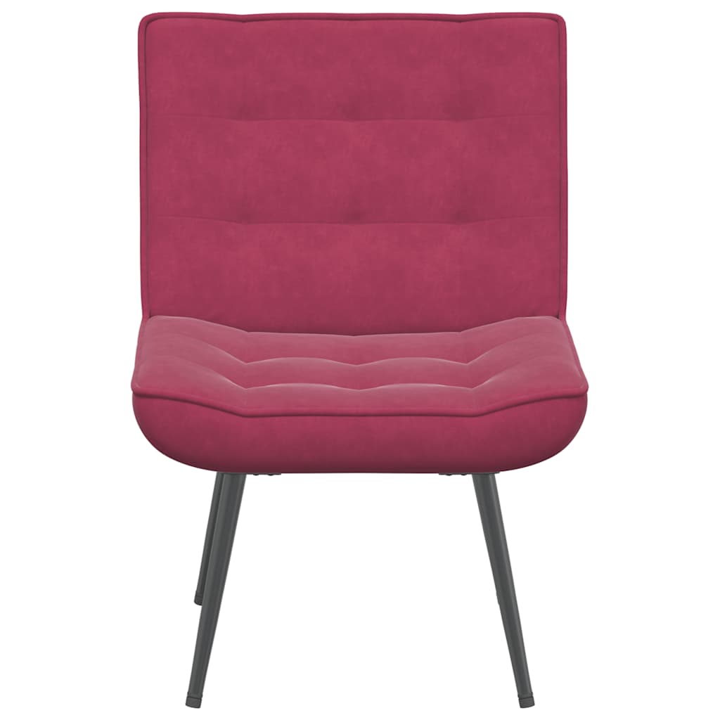 Cadeira de relaxamento 64x74x84 cm veludo vermelho bordeaux