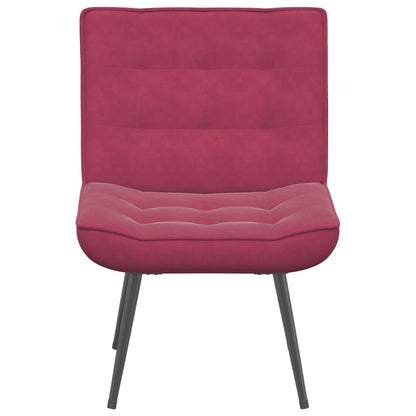 Cadeira de relaxamento 64x74x84 cm veludo vermelho bordeaux