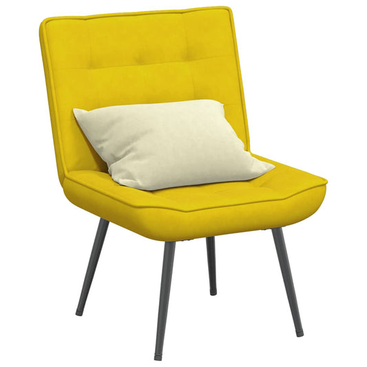 Cadeira de relaxamento 64x74x84 cm veludo amarelo