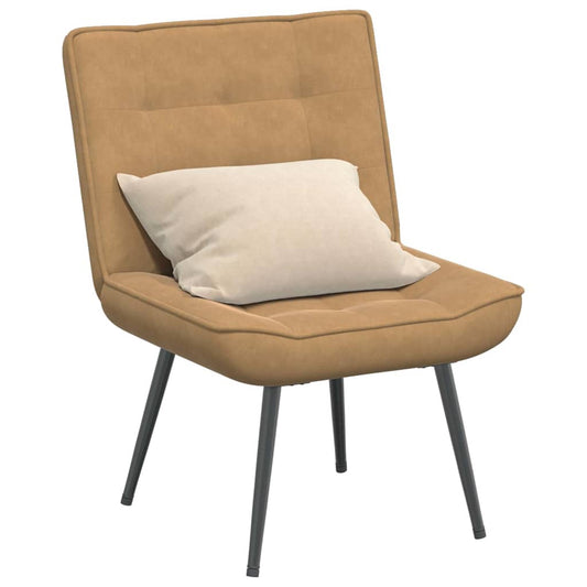 Cadeira de relaxamento 64x74x84 cm veludo castanho