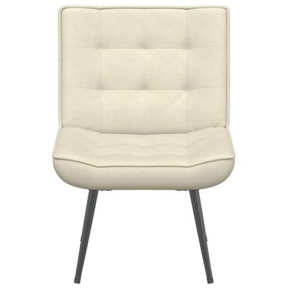 Cadeira de relaxamento creme 64x74x84 cm veludo