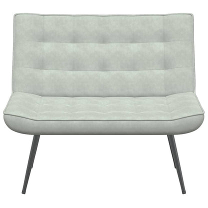 Banco 110x74x84 cm veludo cinzento-claro