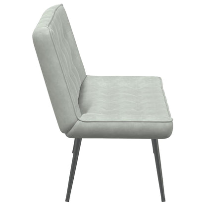 Banco 110x74x84 cm veludo cinzento-claro