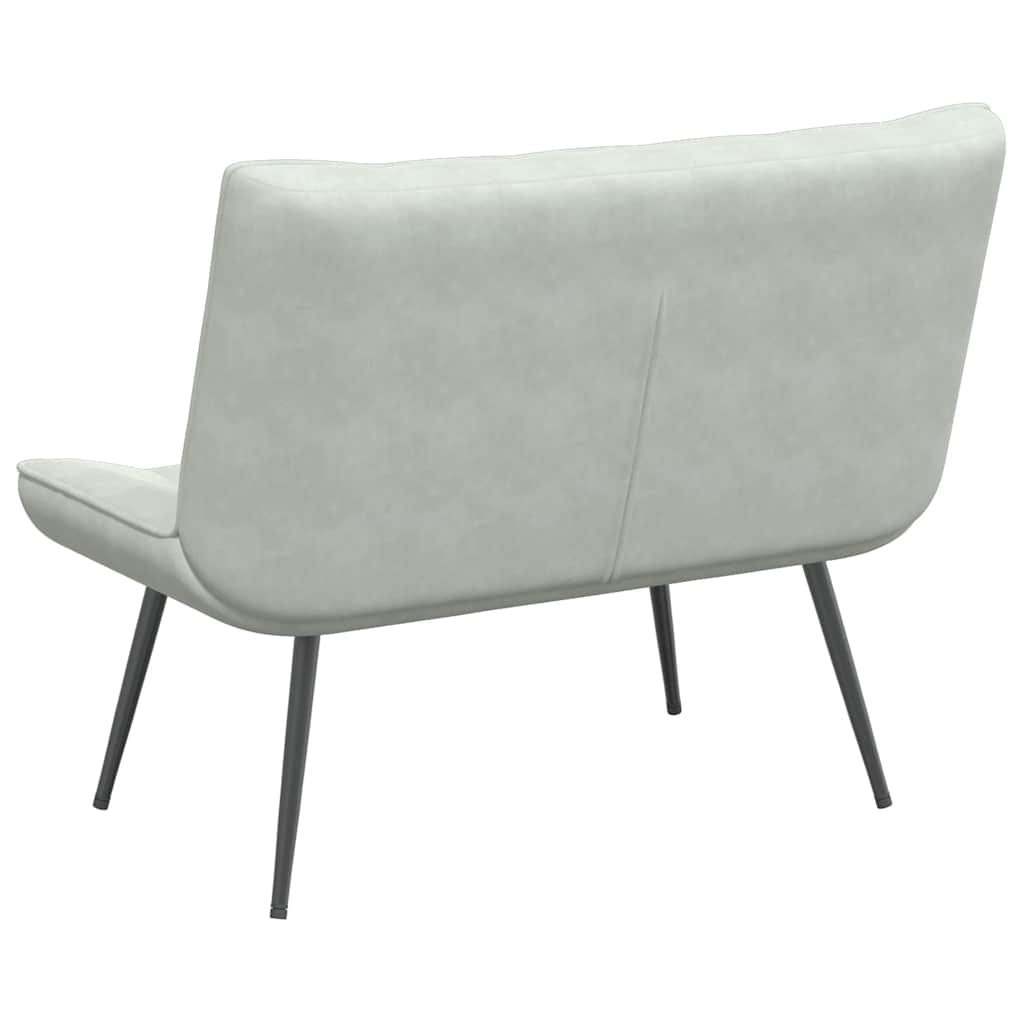 Banco 110x74x84 cm veludo cinzento-claro