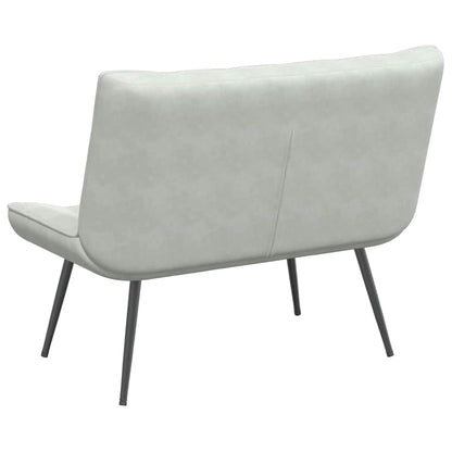 Banco 110x74x84 cm veludo cinzento-claro