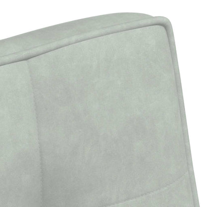 Banco 110x74x84 cm veludo cinzento-claro