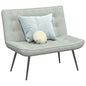 Banco 110x74x84 cm veludo cinzento-claro