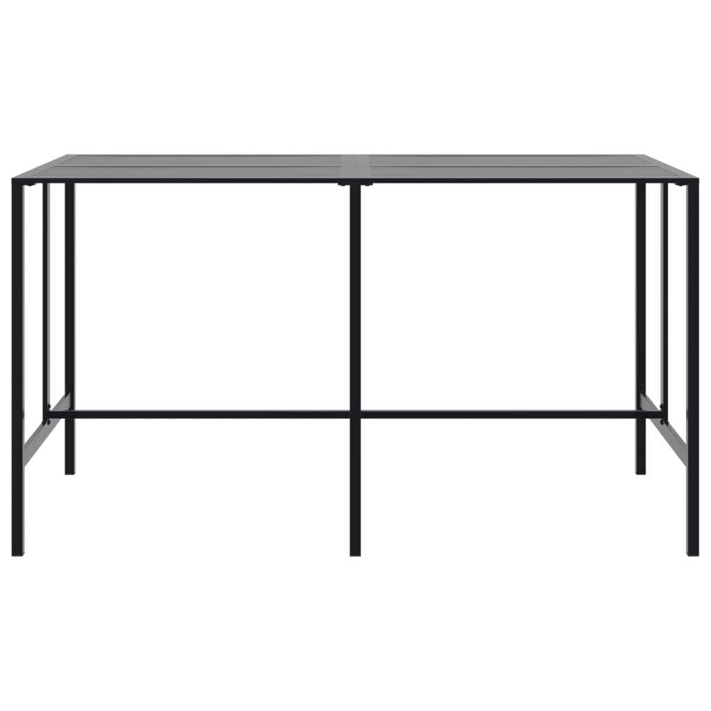 Mesa de bar 200x100x110 cm aço revestido a pó preto