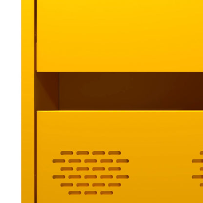 Móvel alto 68x39x101,5 cm aço amarelo mostarda