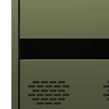 Móvel alto 68x39x101,5 cm aço verde azeitona