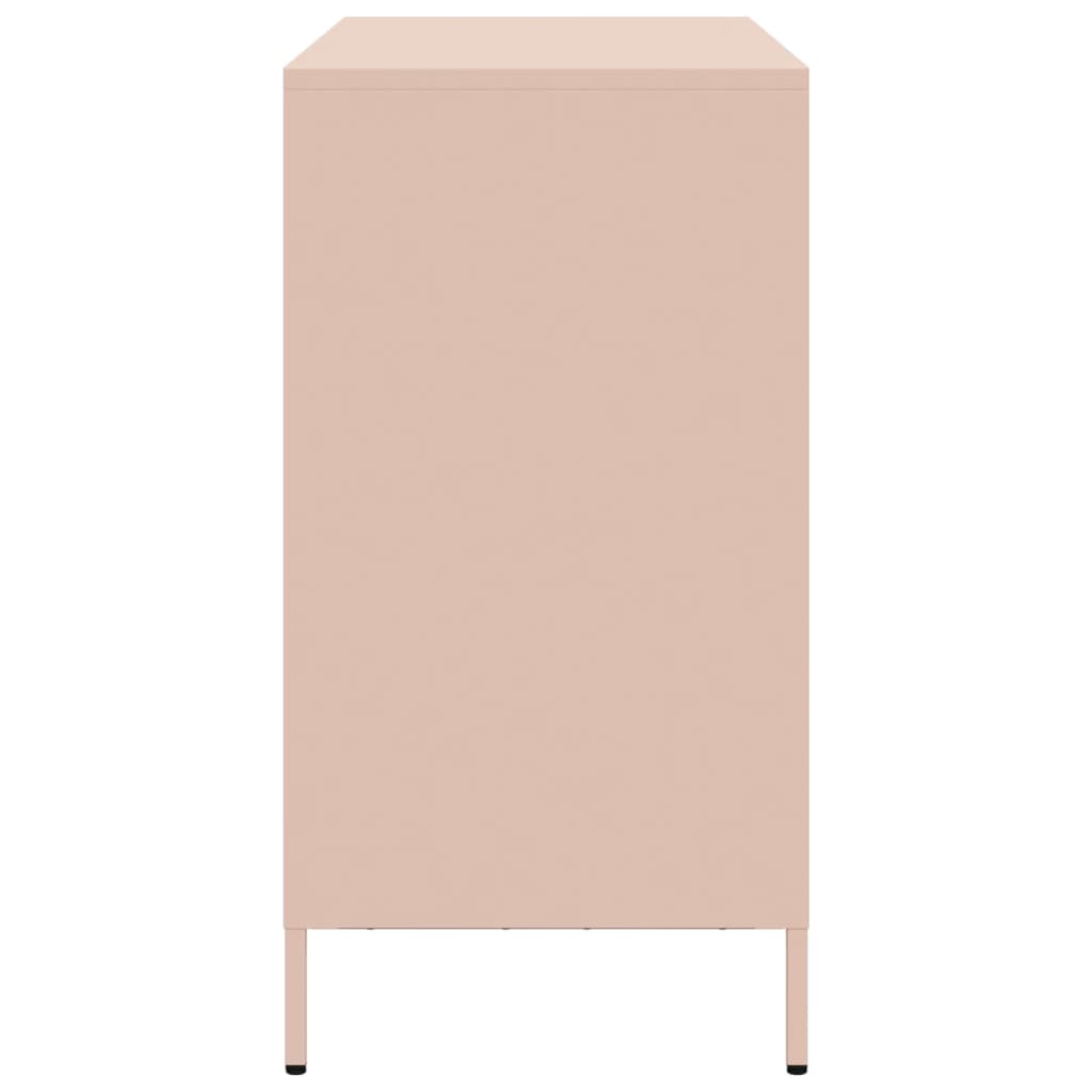 Aparador 101,5x39x73,5 cm aço laminado a frio rosa