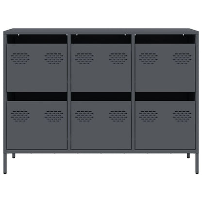 Aparador 101,5x39x73,5 cm aço laminado a frio antracite