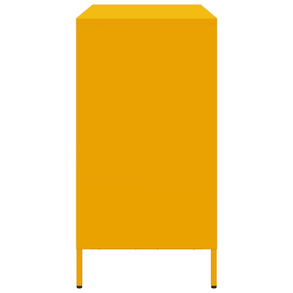 Aparador 101,5x39x73,5 cm aço laminado a frio amarelo mostarda