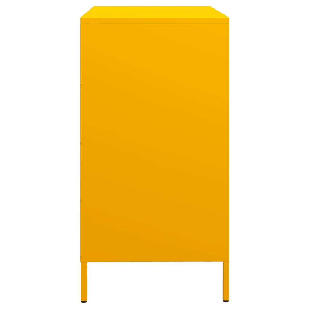 Aparador 68x39x73,5 cm aço laminado a frio amarelo mostarda