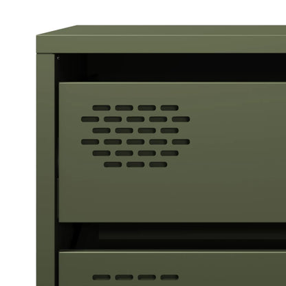 Aparador 68x39x58,5 cm aço laminado a frio verde-azeitona
