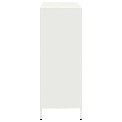Aparador alto 101,5x39x103,5 cm aço branco
