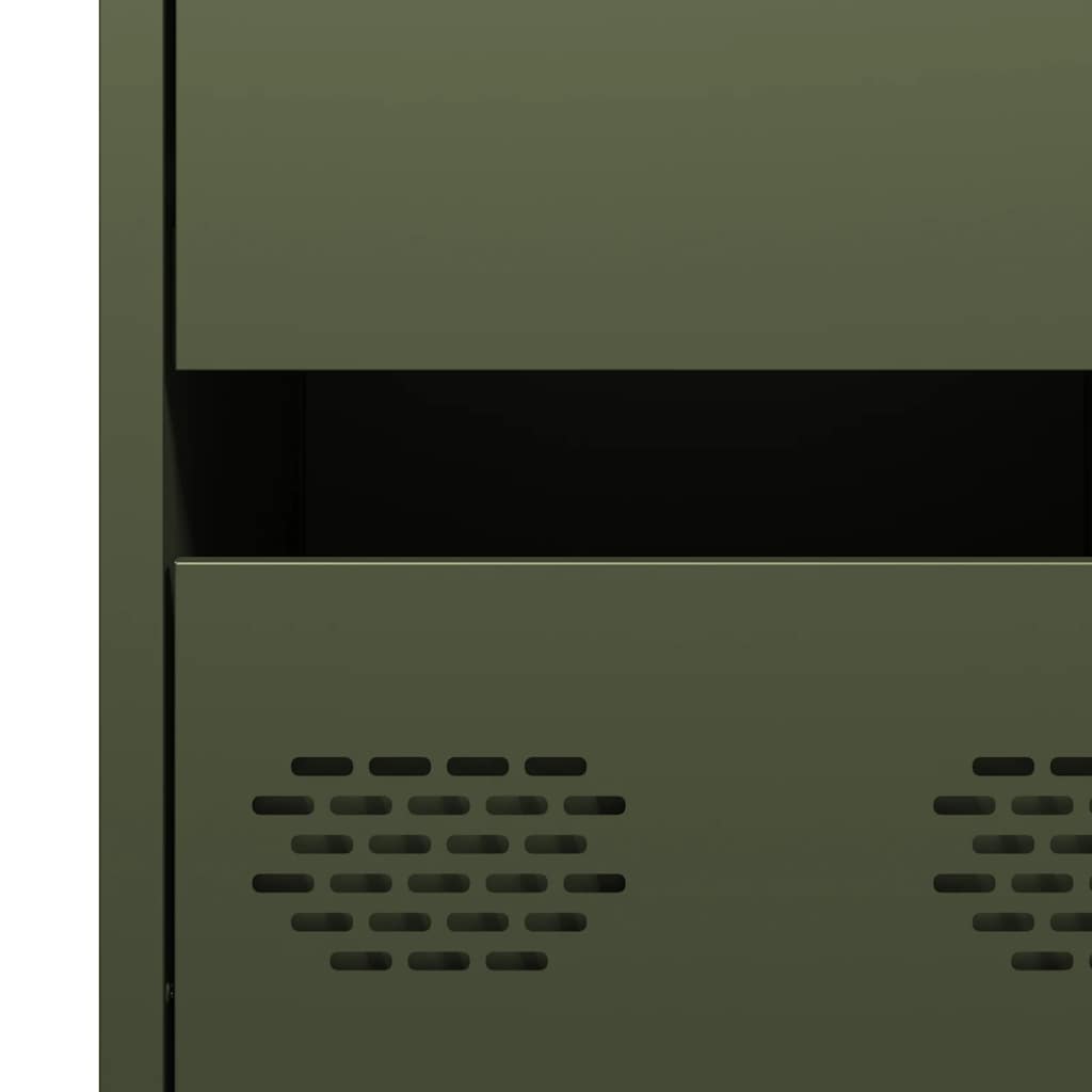 Aparador 35x39x73,5 cm aço laminado a frio verde-azeitona