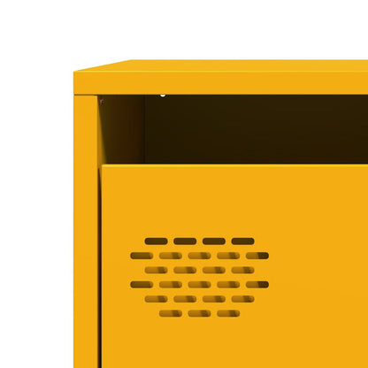 Aparador alto 39x35x103,5 cm aço amarelo mostarda