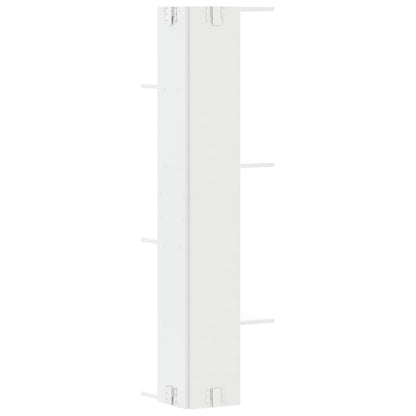 Estante parede p/ canto 36,5x36,5x140 cm deriv. madeira branco