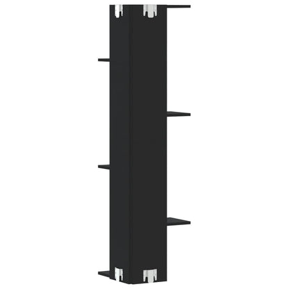 Estante parede p/ canto 36,5x36,5x140 cm deriv. madeira preto