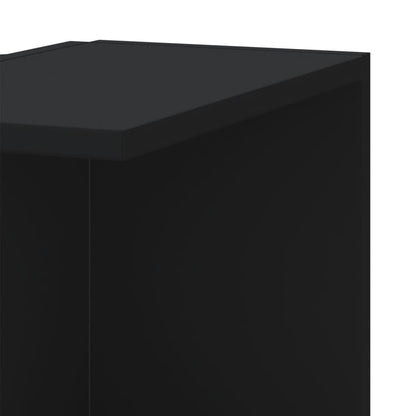 Estante parede p/ canto 36,5x36,5x140 cm deriv. madeira preto