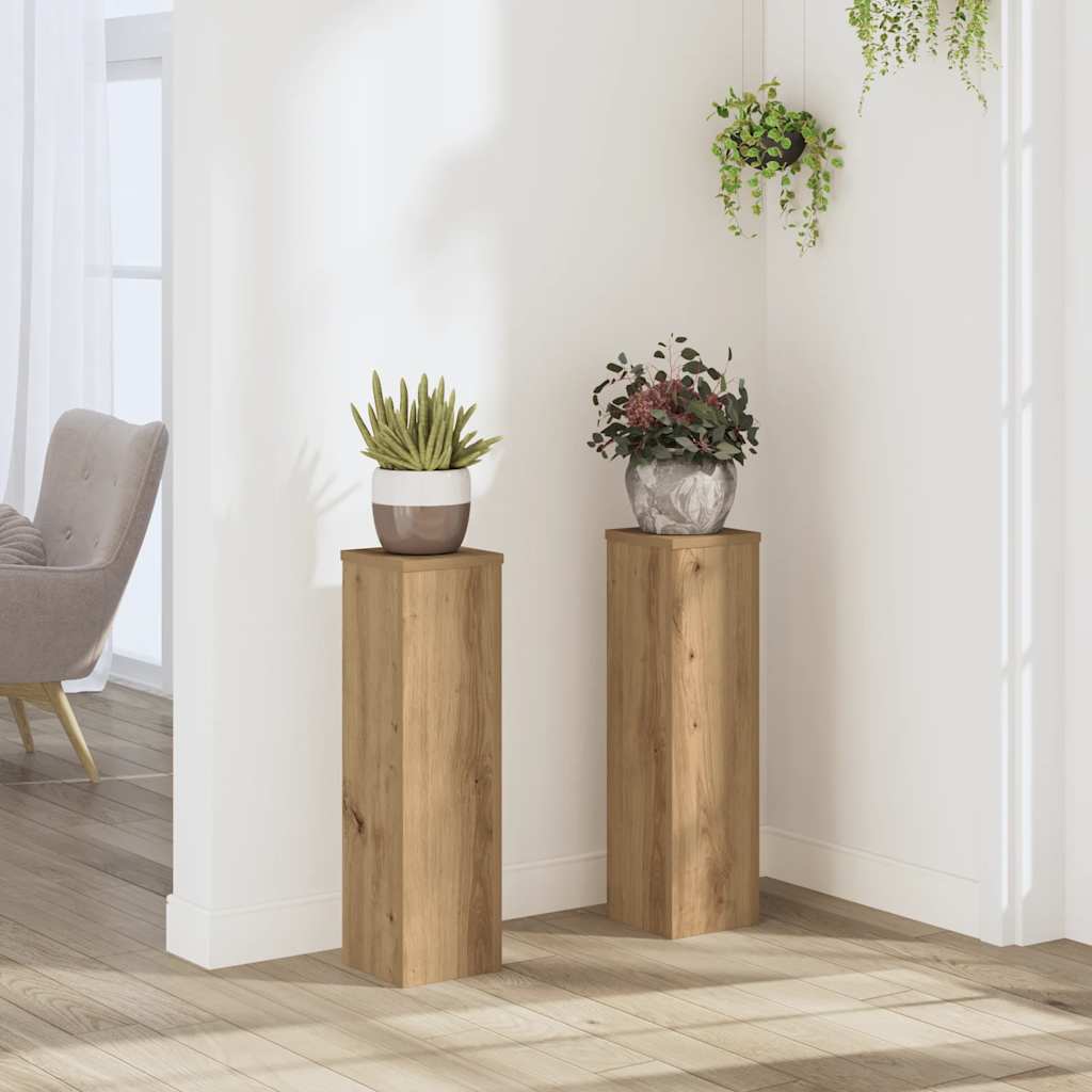 Suportes p/ plantas 2 pcs 17x17x60 cm derivados madeira