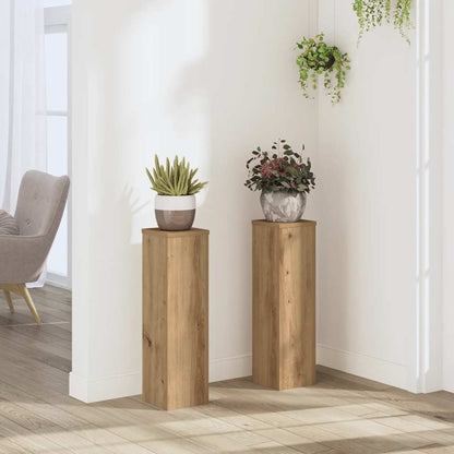 Suportes p/ plantas 2 pcs 17x17x60 cm derivados madeira