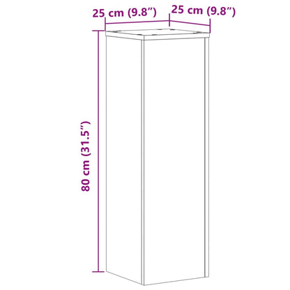 Suportes p/ plantas 2 pcs 25x25x80 cm derivados de madeira