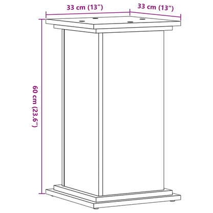 Suporte p/ plantas 33x33x60 cm derivados madeira cinza sonoma